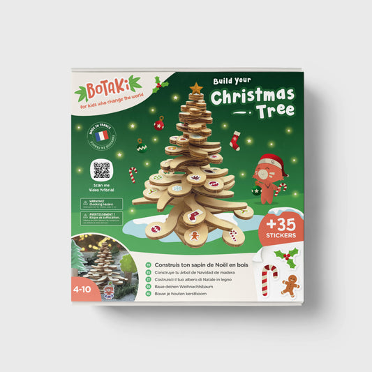 Kit de Noël | Construis et décore ton sapin de Noël en bois