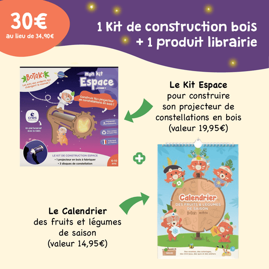 Les Packs 30€ | 1 Kit de construction + 1 Produit librairie au choix