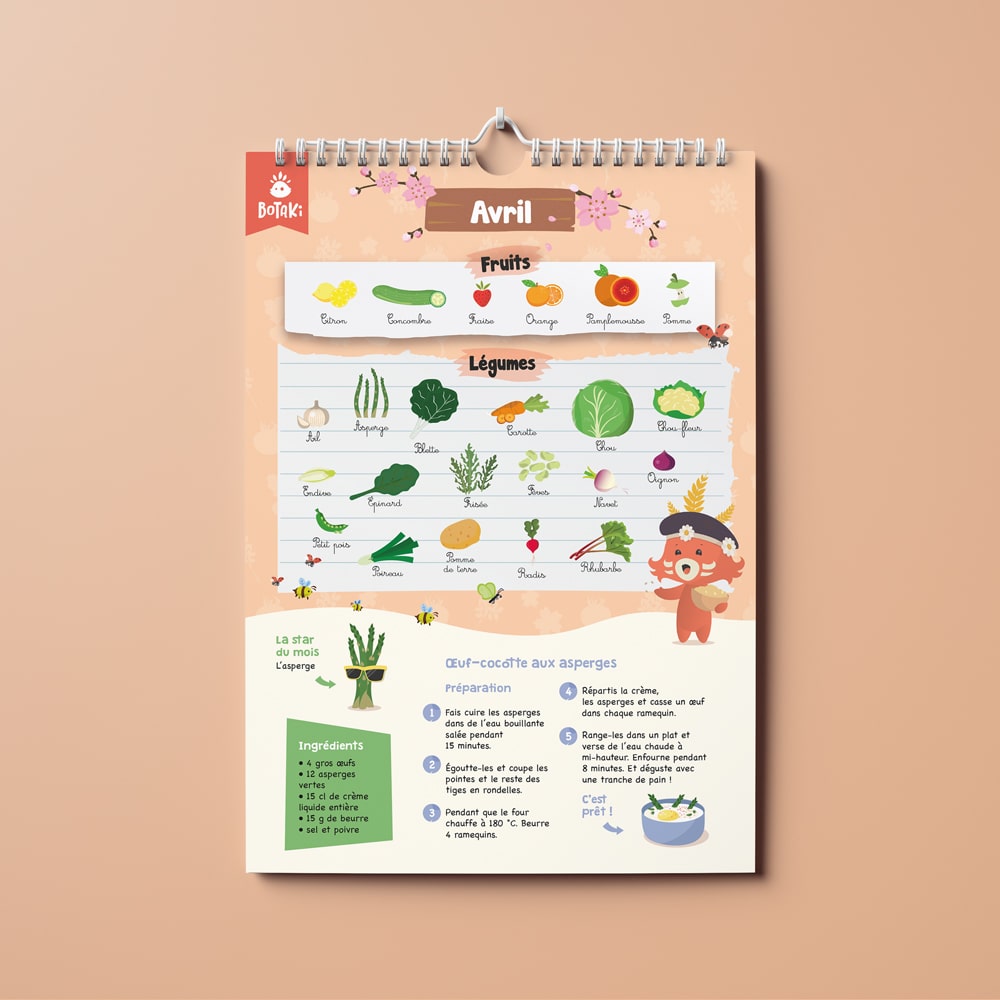 Le calendrier interactif des fruits et légumes de saison